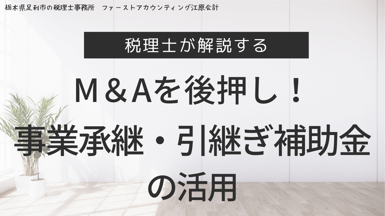 事業承継・引継ぎ補助金の活用　サムネイル